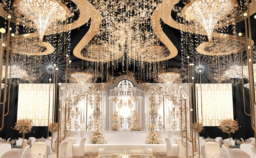 静海花木兰喜事汇金色大厅效果展示